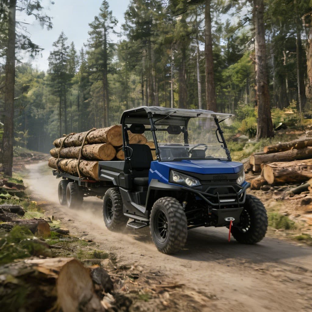 4WD UTV eléctrico para la caza de la batería de litio PKE del lugar de trabajo 73.6V sin llave