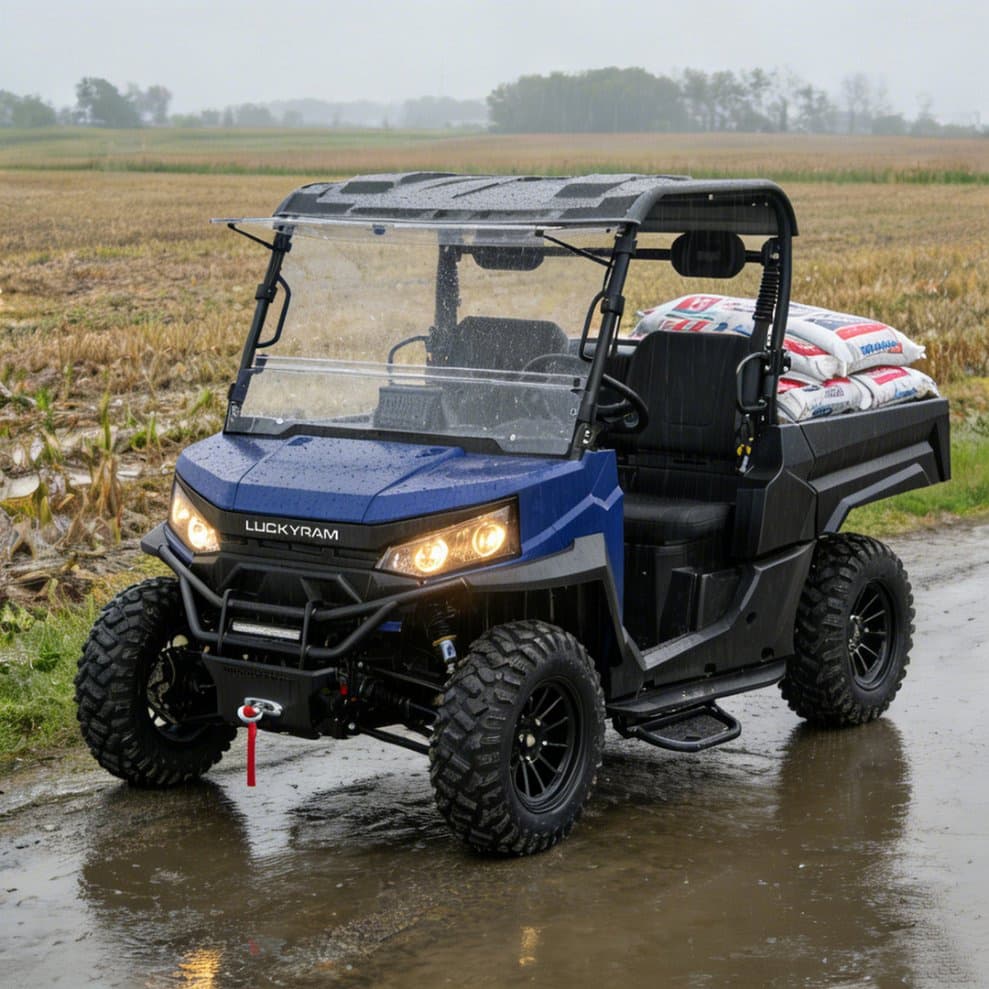 4WD Farm UTV PKE Alcance sin llave de 80-100 km neumáticos todoterreno de 14 pulgadas