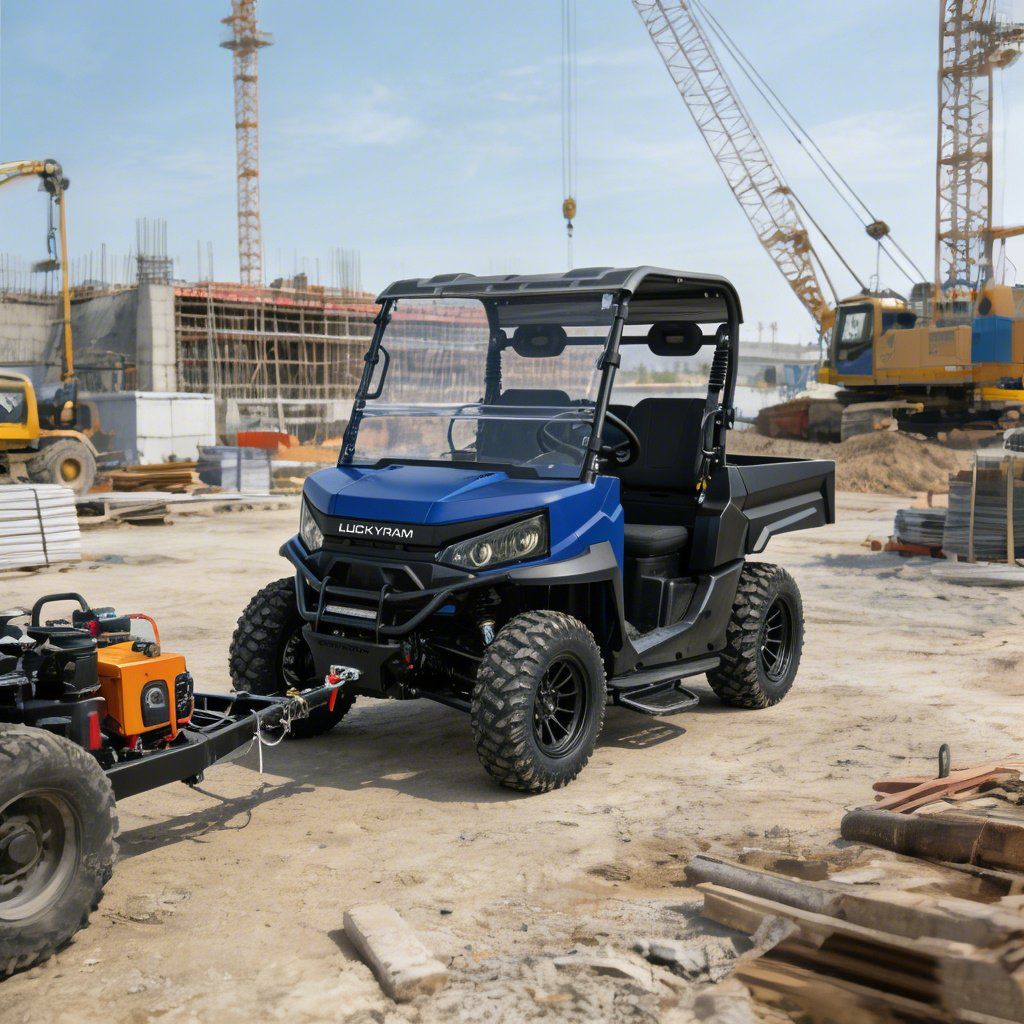 Motor de CA del trabajo UTV 4WD 10KW 670kg que carga el remolque 1000kg del rancho